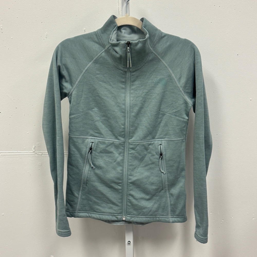The North Face Womens XS Full Zip Fleece Jacket Sage Green NF0A3SRH Gorpcore